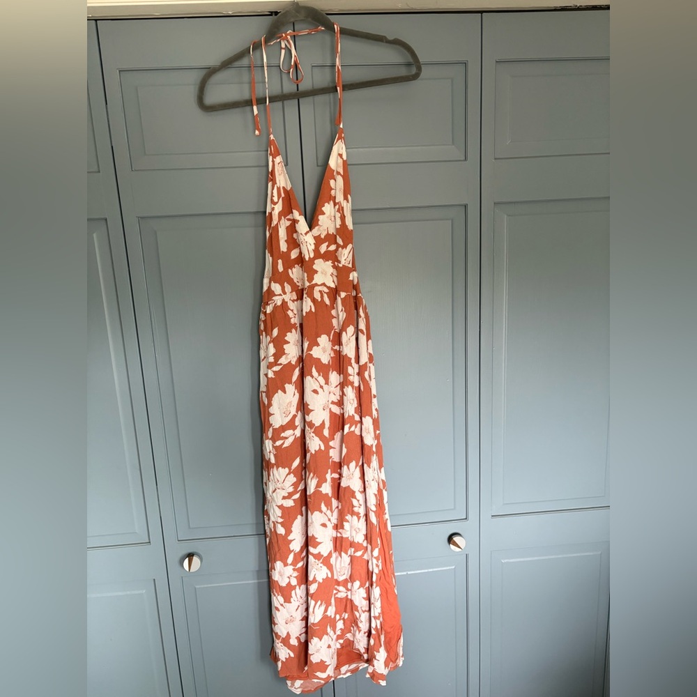 Lulu’s halter low back dress